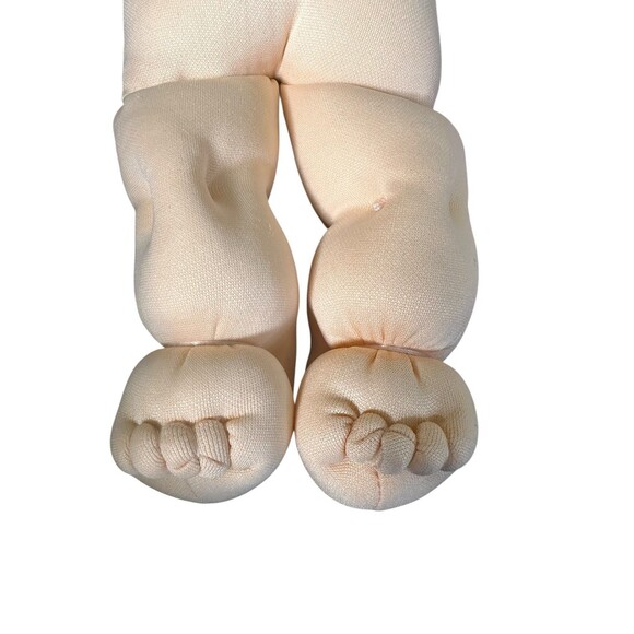 Cabbage Patch Kids Doll 1989 VTG Blonde Tufted Hair Blue Eyes Pink Romper Diaper - Picture 6 of 12